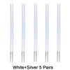 White Silver 5 Pairs