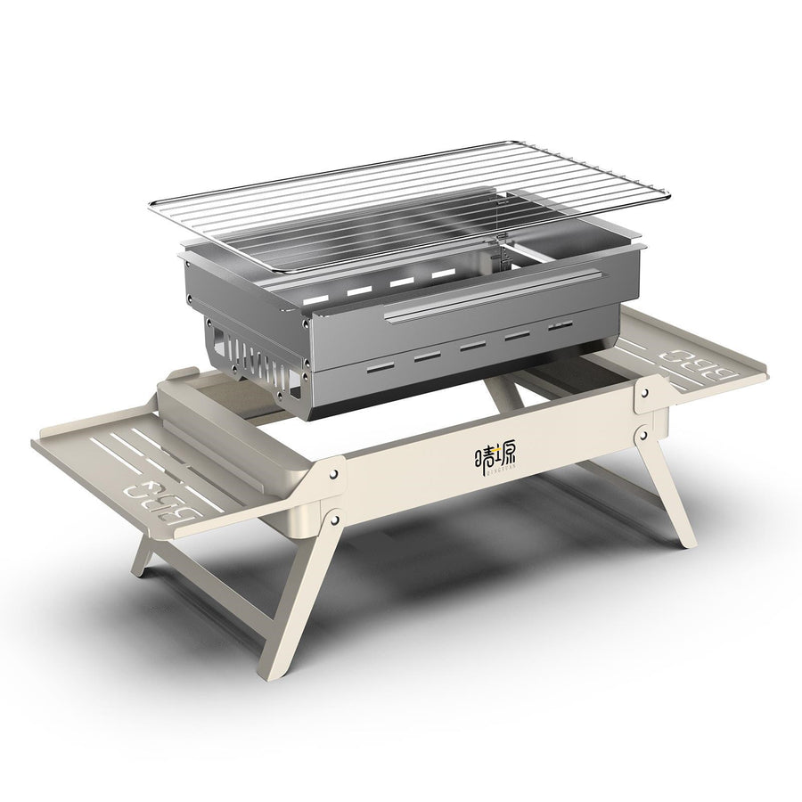 Foldable Charcoal BBQ Grill – Portable Stainless Steel Barbecue Stove