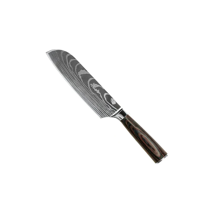 Damascus Print Small Santoku 13 cm