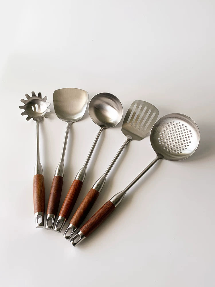 Wooden Cooking Utensil Set – Spoons & Spatulas - Huanghuali Wood Soup Spoon product photo 1