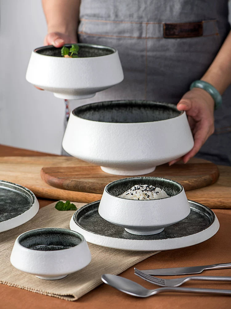 Grey Ceramic Serving Bowl & Plate Series product image 11