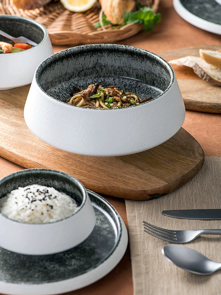 Grey Ceramic Serving Bowl & Plate Series product image 10