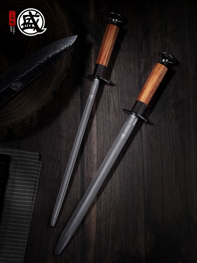 Mitsumoto Sakari Honing Steel  Japanese Knife Sharpening Rod product size view