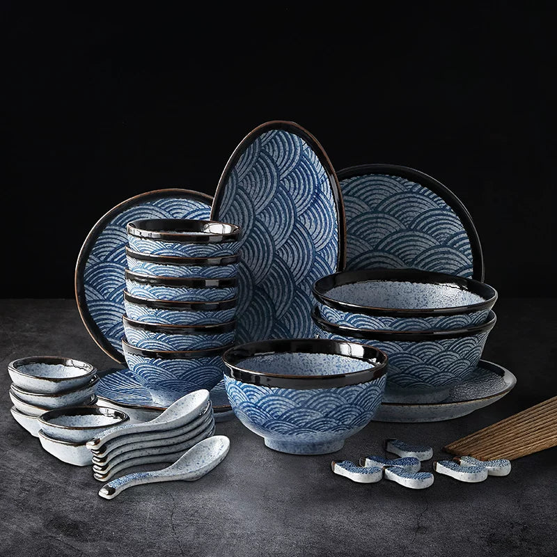 Seigaiha Ceramic Dinnerware Set product image 1
