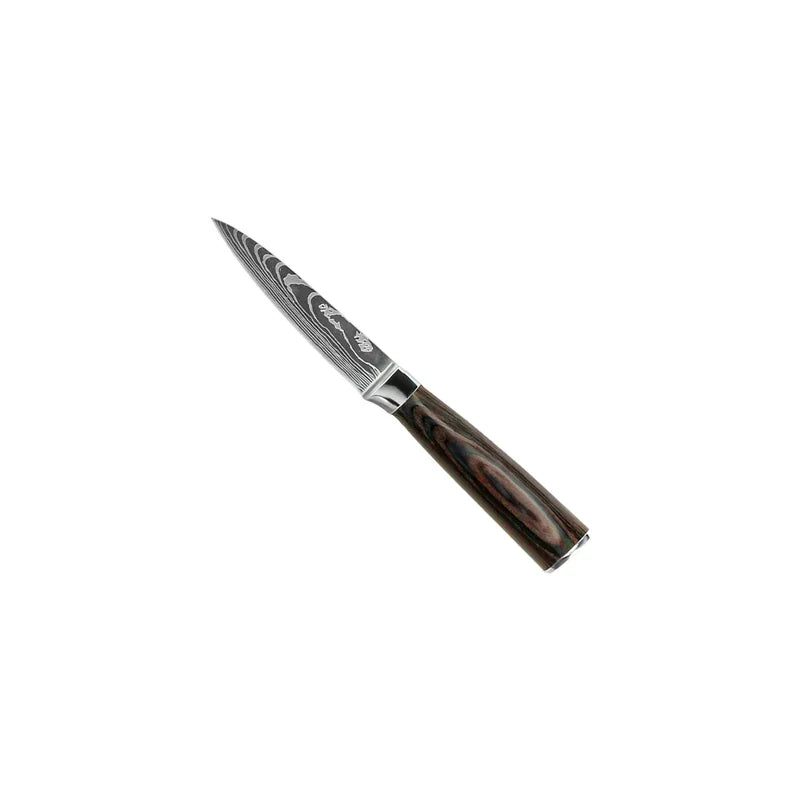 Damascus Print Paring Knife 9 cm