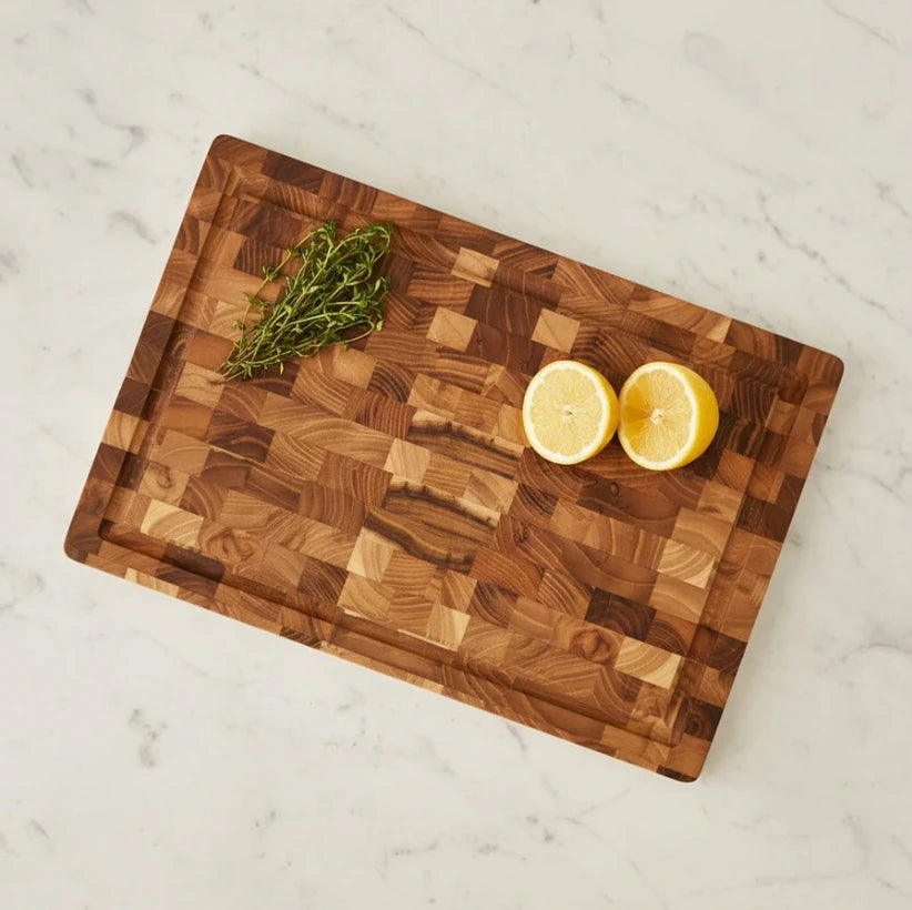 Acacia End Grain Cutting Board Bundle | Large + Compact Board + Oil Set