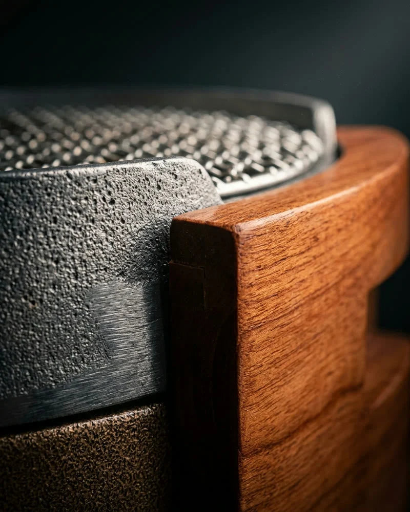 Akiko Barbecue – Aluminum Alloy with Wooden Base detail photo