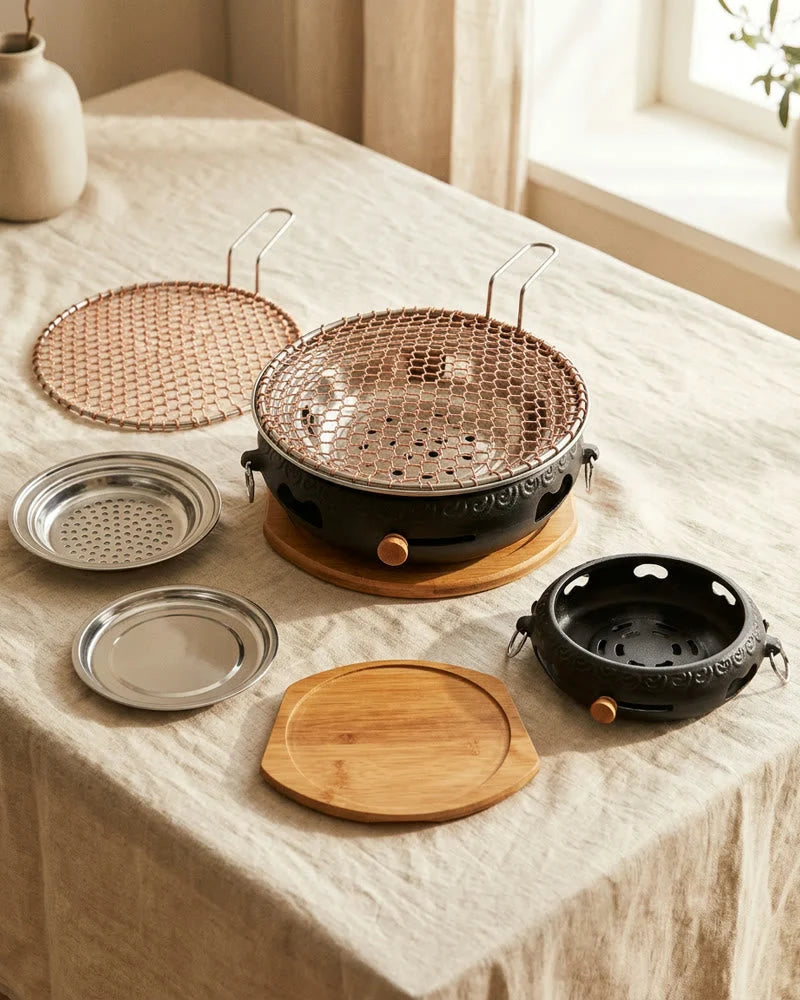 Akira Barbecue – Cast Iron with Wooden Base product photo