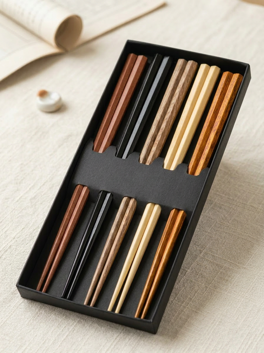 Akita Set of 5 Pairs of Wooden Chopsticks product image