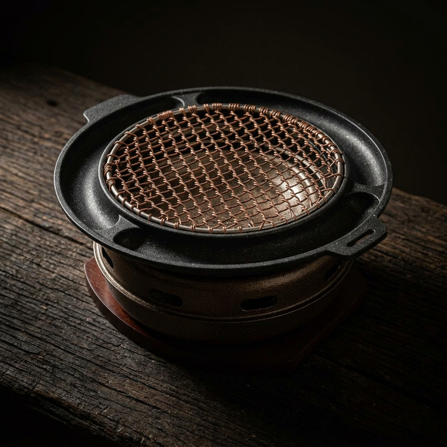 Akiko Barbecue – Aluminum Alloy with Wooden Base product image