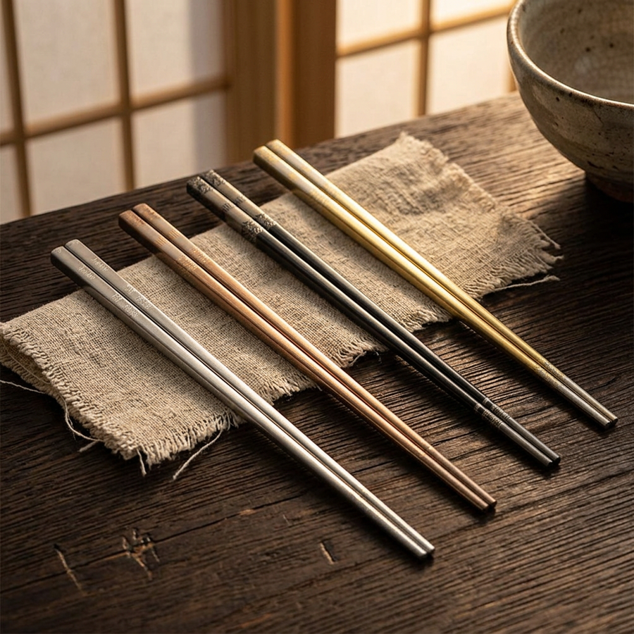 Metal Chopsticks Shirasawanum (Pair of 4 Colors) product image