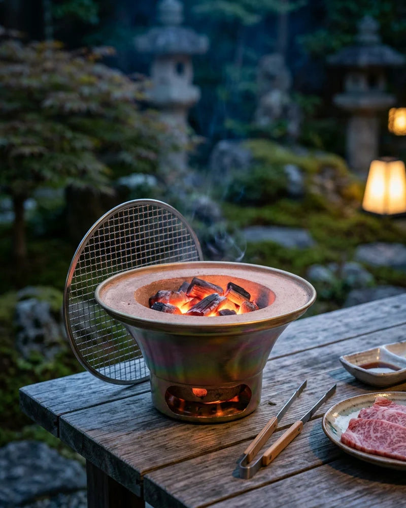 Anzu Hibachi Barbecue – Handmade Steel & Clay lifestyle photo