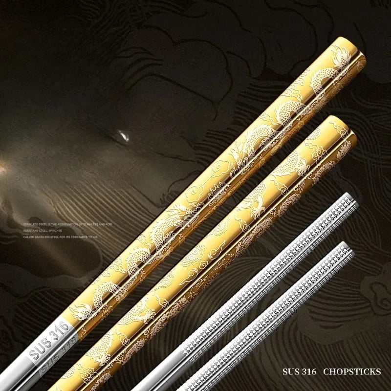 Suki Set of 5 Pairs of Metal Chopsticks product image