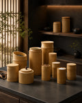 Bamboo Tea Storage Canister – Natural Kitchen Storage Jar for Matcha, Tea & Sugar