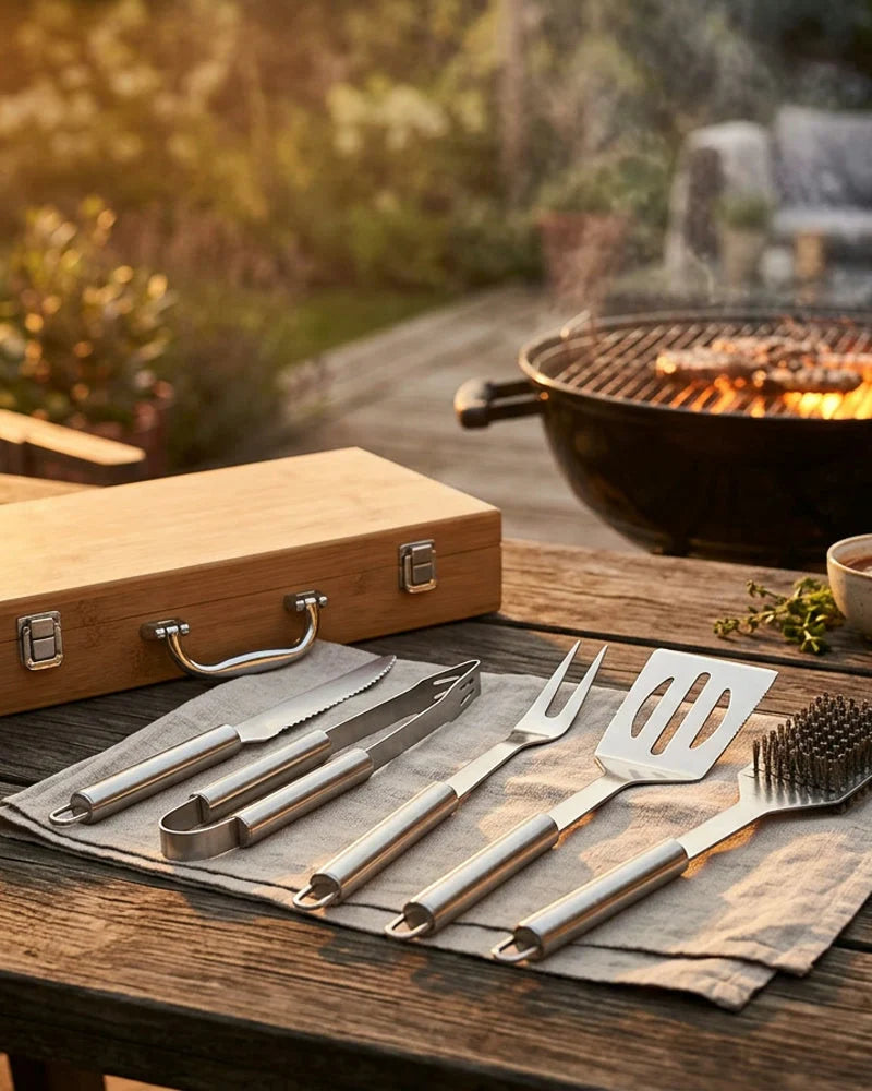 Amakazari BBQ Cutlery Set – Iron, 6-Piece lifestyle photo