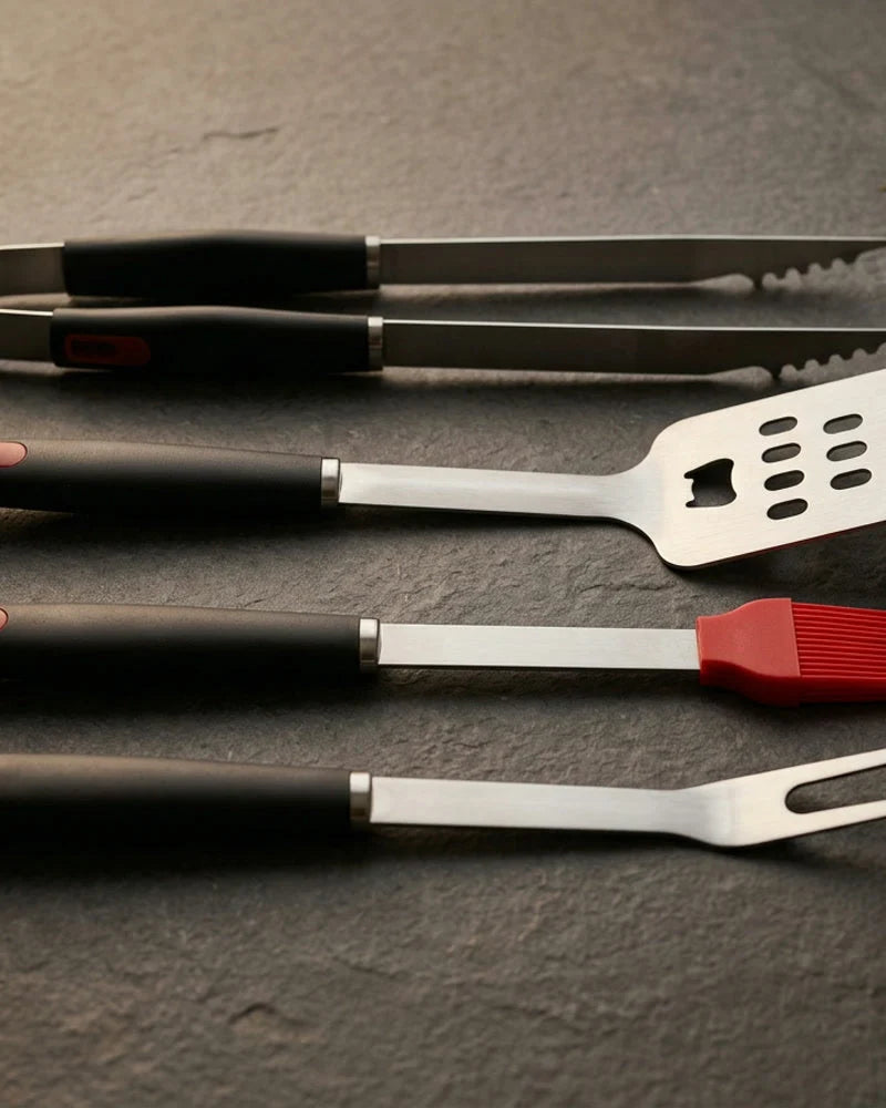 Tsurugi BBQ Cutlery Set – Stainless Steel, 4-Piece product photo