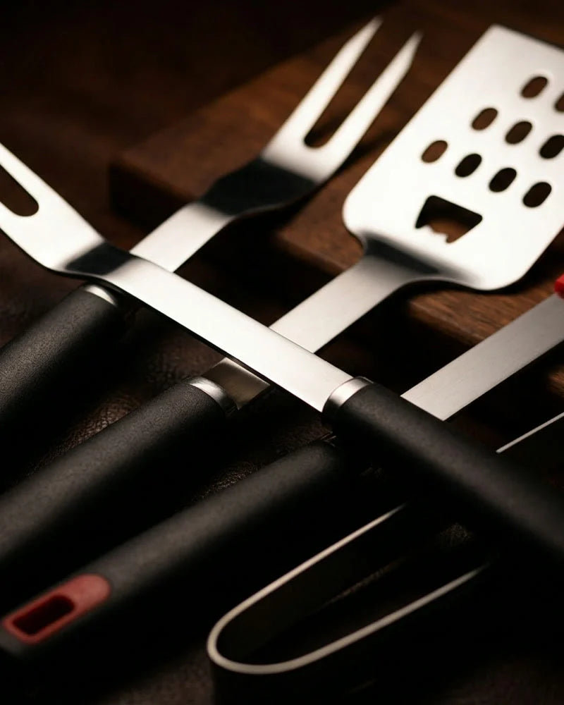 Tsurugi BBQ Cutlery Set – Stainless Steel, 4-Piece detail photo