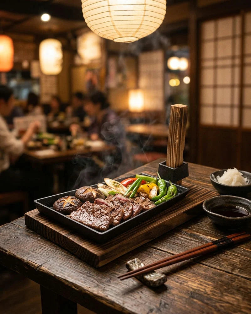 Kanda BBQ Plate – Metal & Wood lifestyle photo