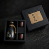 black/red Sake Pot + 2 Cups Gift Set