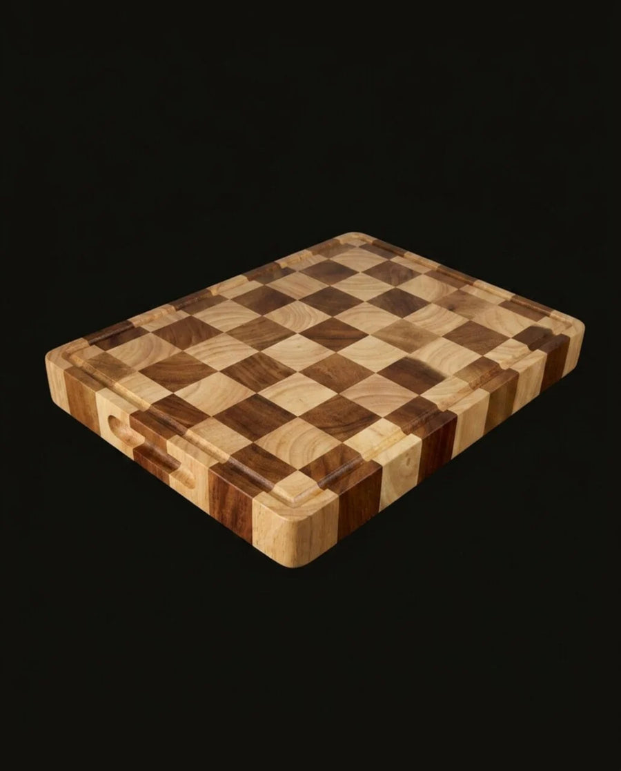 Chess Cutting Board Acacia Wood — 40 × 30 × 4.5 cm product image