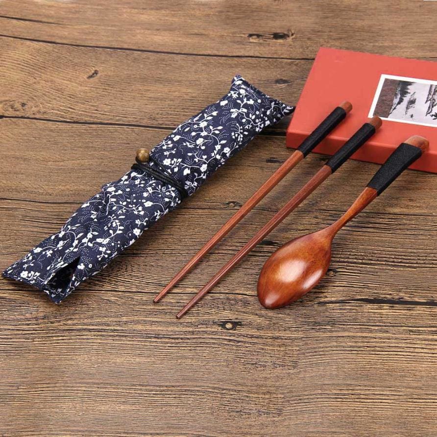 Emiko Bamboo Chopsticks & Spoon Set product image