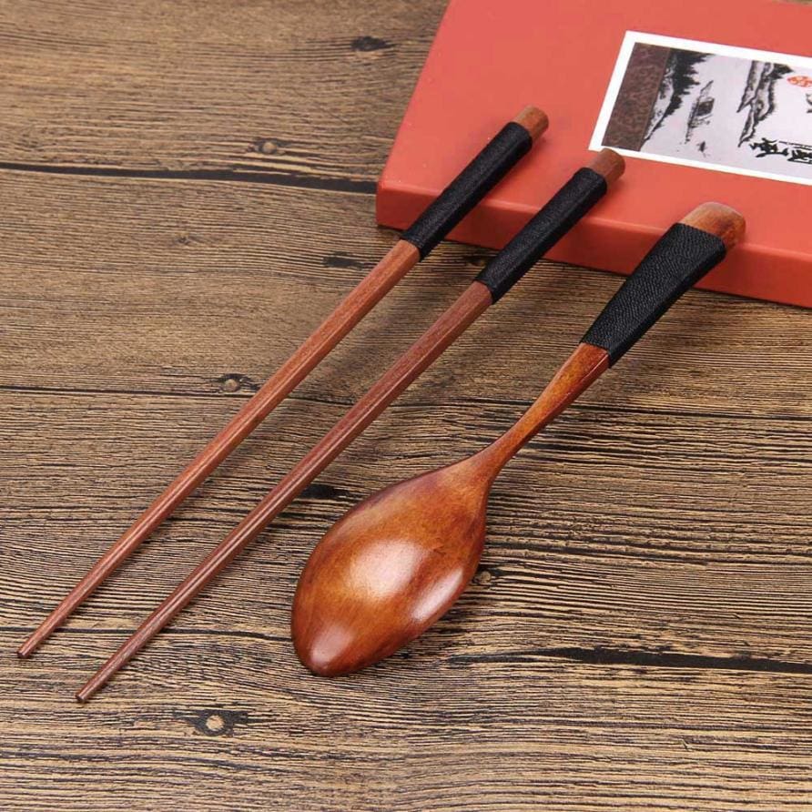 Emiko Bamboo Chopsticks & Spoon Set product image