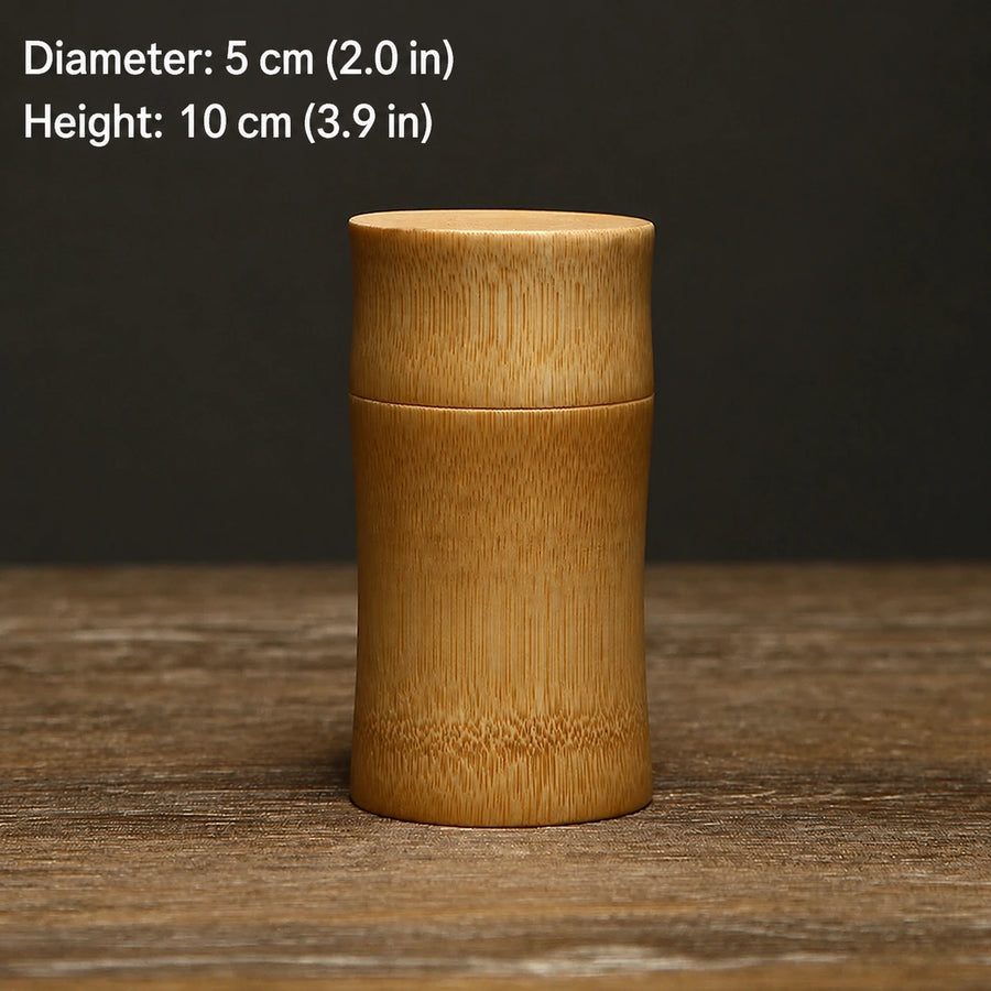 Bamboo Tea Storage Canister – Natural Kitchen Storage Jar for Matcha, Tea & Sugar