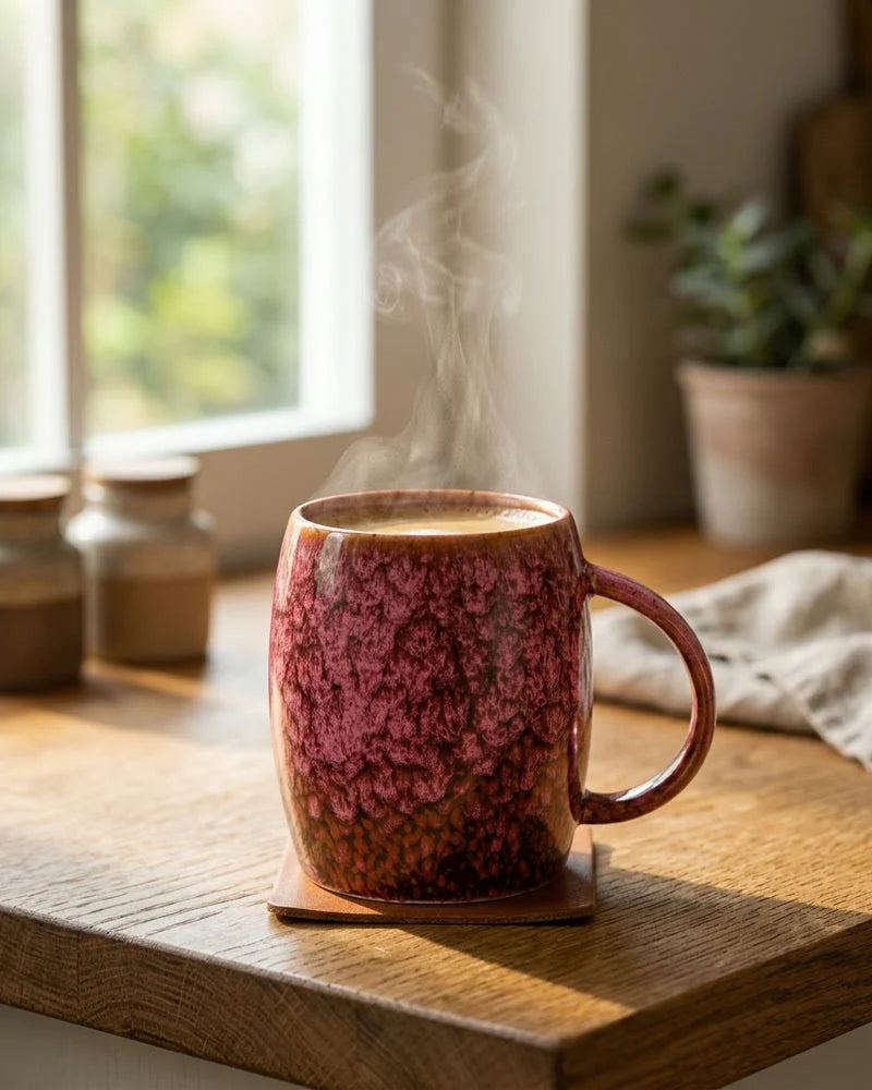 Dai Tall Ceramic Coffee Mug lifestyle photo