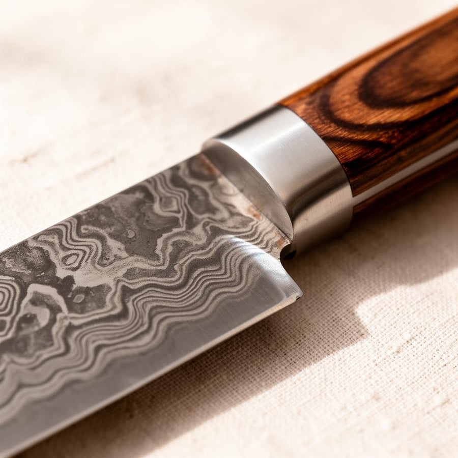 Damascus Print - 5-piece knife set detail photo