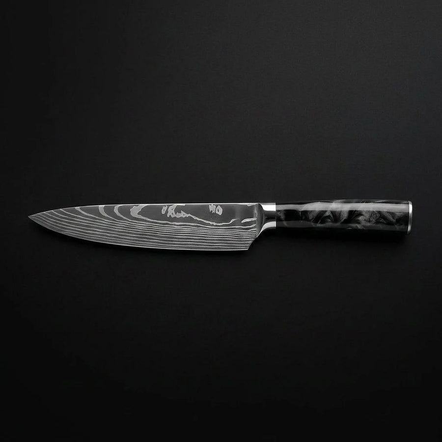Damascus Print Onyx Epoxy Chef Knife 20 cm product photo
