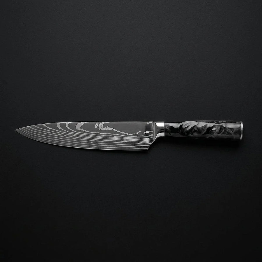 Damascus Print Onyx Epoxy Chef Knife 20 cm product image