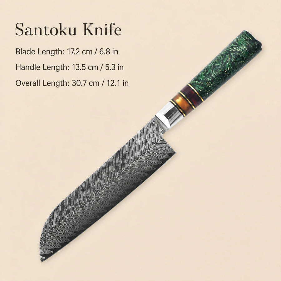 Damascus Pattern Kitchen Knife Collection – Individual Knives - Vegetable Knife product photo 3