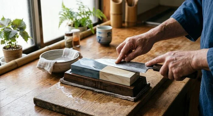 Double-Sided Sharpening Stone — Grit 1000/4000 lifestyle photo