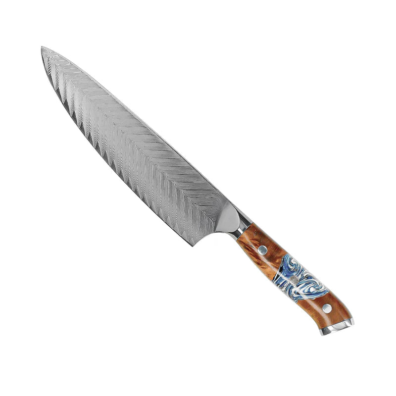 Eclipse Series Damascus Chef Knife 20 cm, Japanese Kitchen Knife