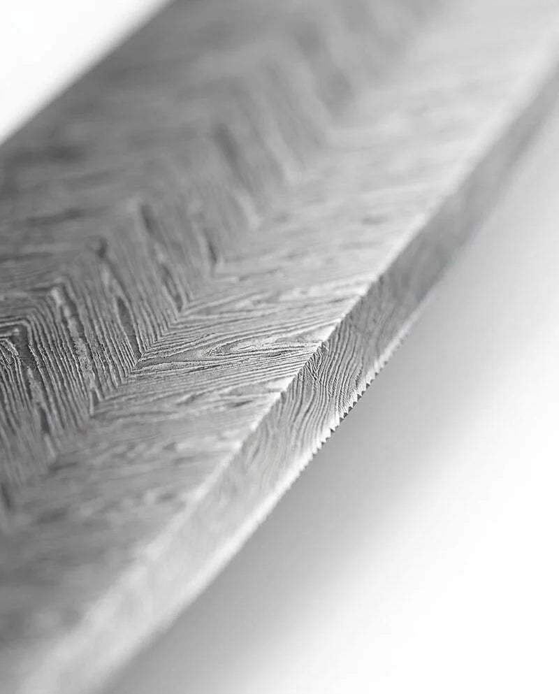Eclipse Series Damascus Nakiri Knife 18cm detail photo