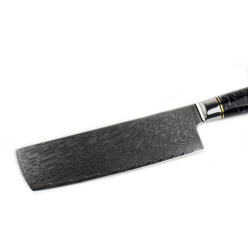 Epoxy Onyx Damascus Chef Knife 20 cm