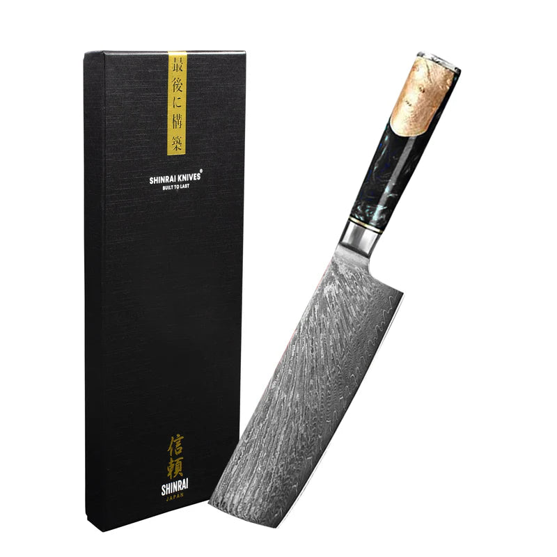 Epoxy Onyx Damascus Chef Knife 20 cm