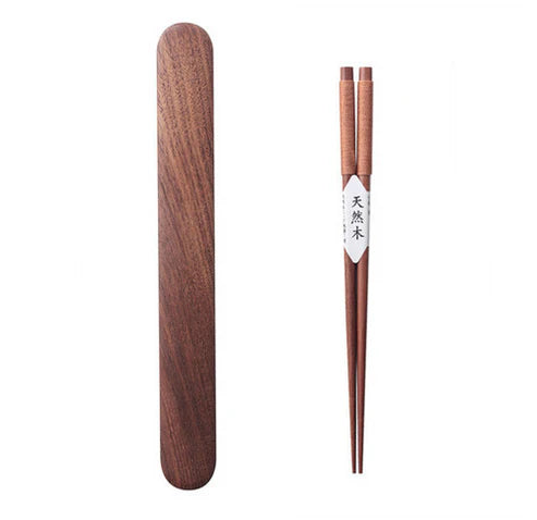 Dem Walnut Wood Portable Chopsticks Set