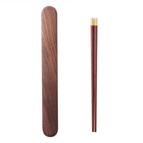 Dem Walnut Wood Portable Chopsticks Set