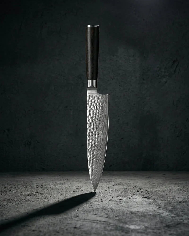 Hammered Damascus BR Chef Knife 20 cm product image