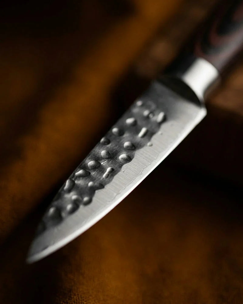 Hammered Stainless Steel Paring Knife 9 cm detail photo