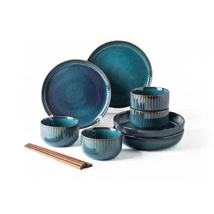 Hanzomon Hand-Painted Tableware, Set of 3 product photo