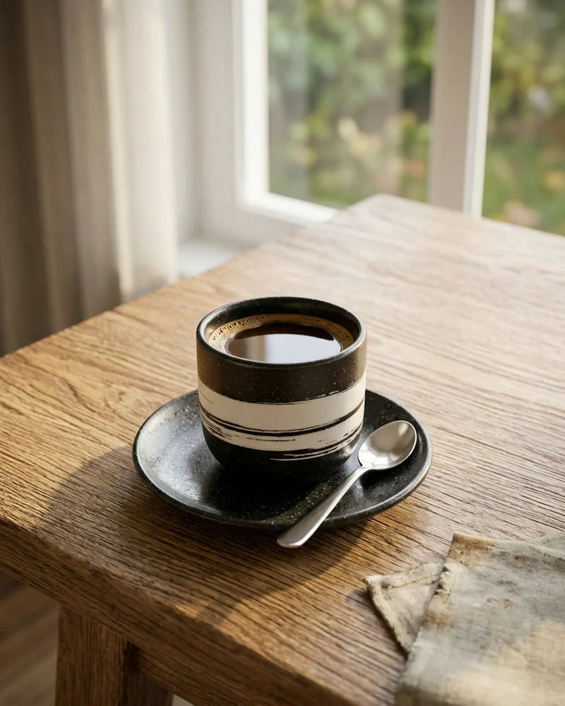 Hayato Ceramic Coffee Cup lifestyle photo