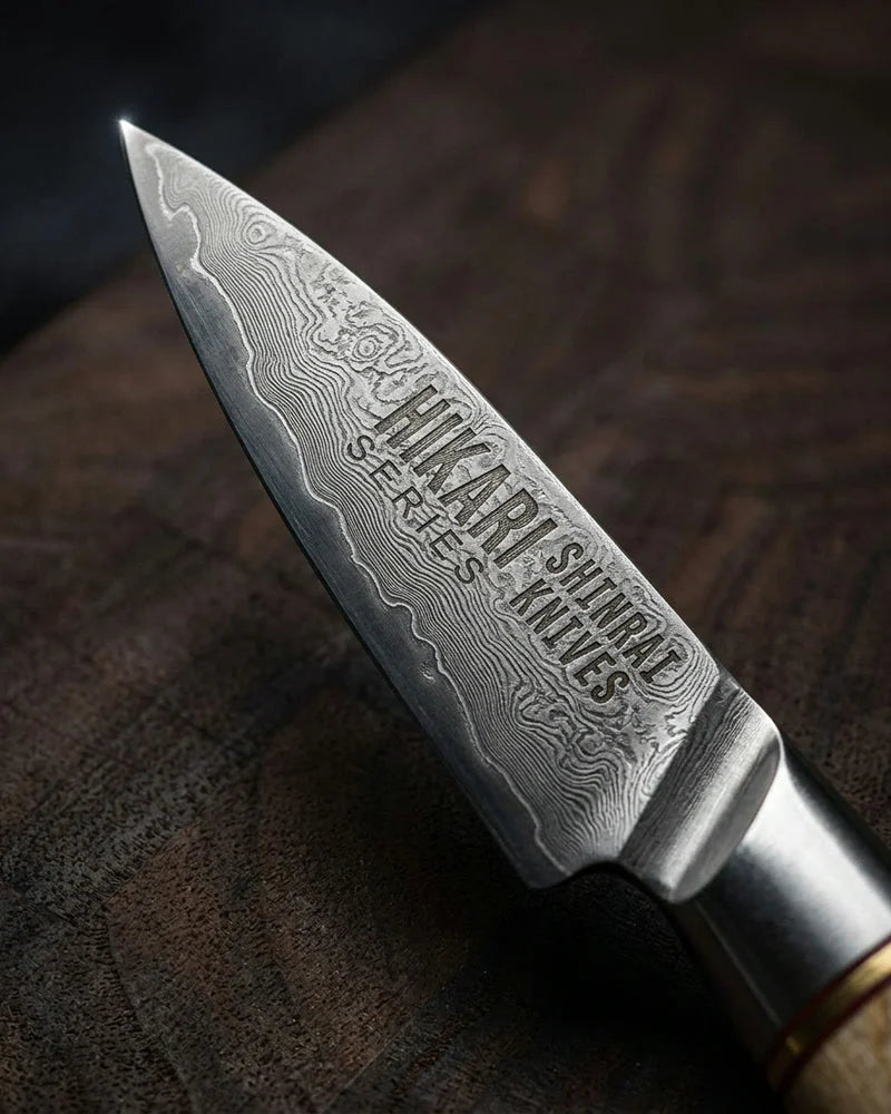 Hikari Damascus Paring Knife 8 cm detail photo