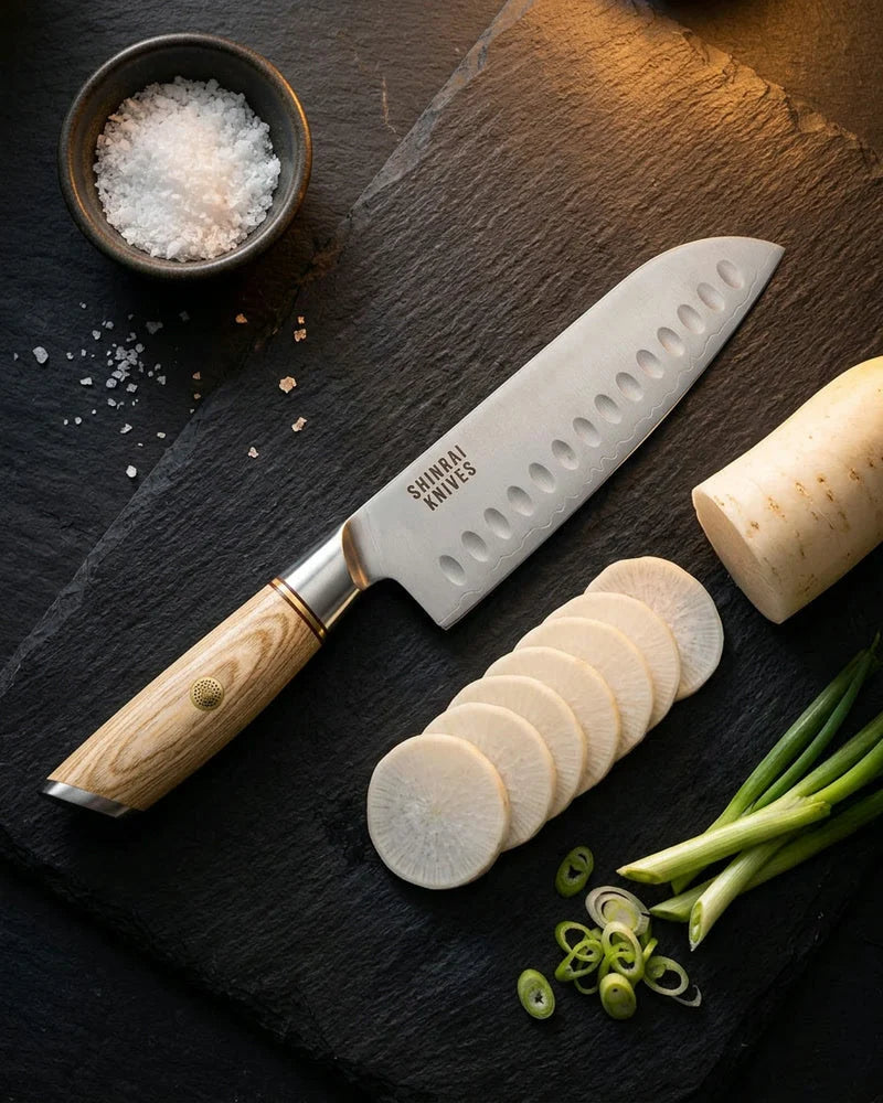 Hikari Damascus Santoku Knife 18cm product image