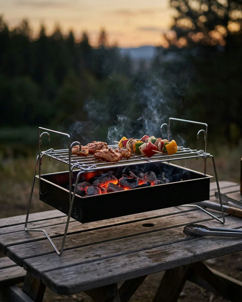Inaricho Foldable Barbecue – Steel with Ventilation lifestyle photo