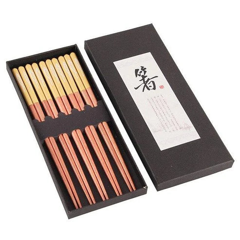 Japanese Aliena Wooden Chopsticks Set of 5 or 10 Chopsticks & Cutlery Set - 5 Pair C from Japanese Kitchen Supply