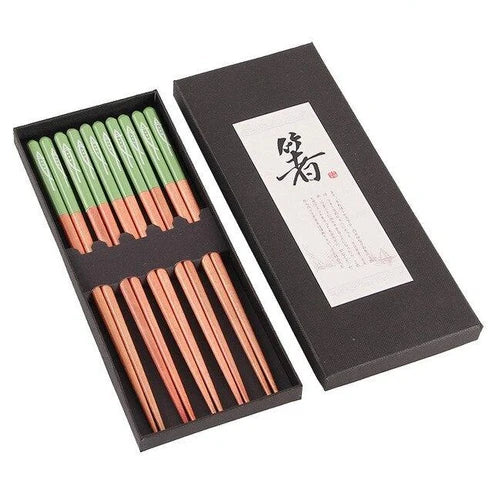 Japanese Aliena Wooden Chopsticks Set of 5 or 10 Chopsticks & Cutlery Set - 5 Pair A from Japanese Kitchen Supply