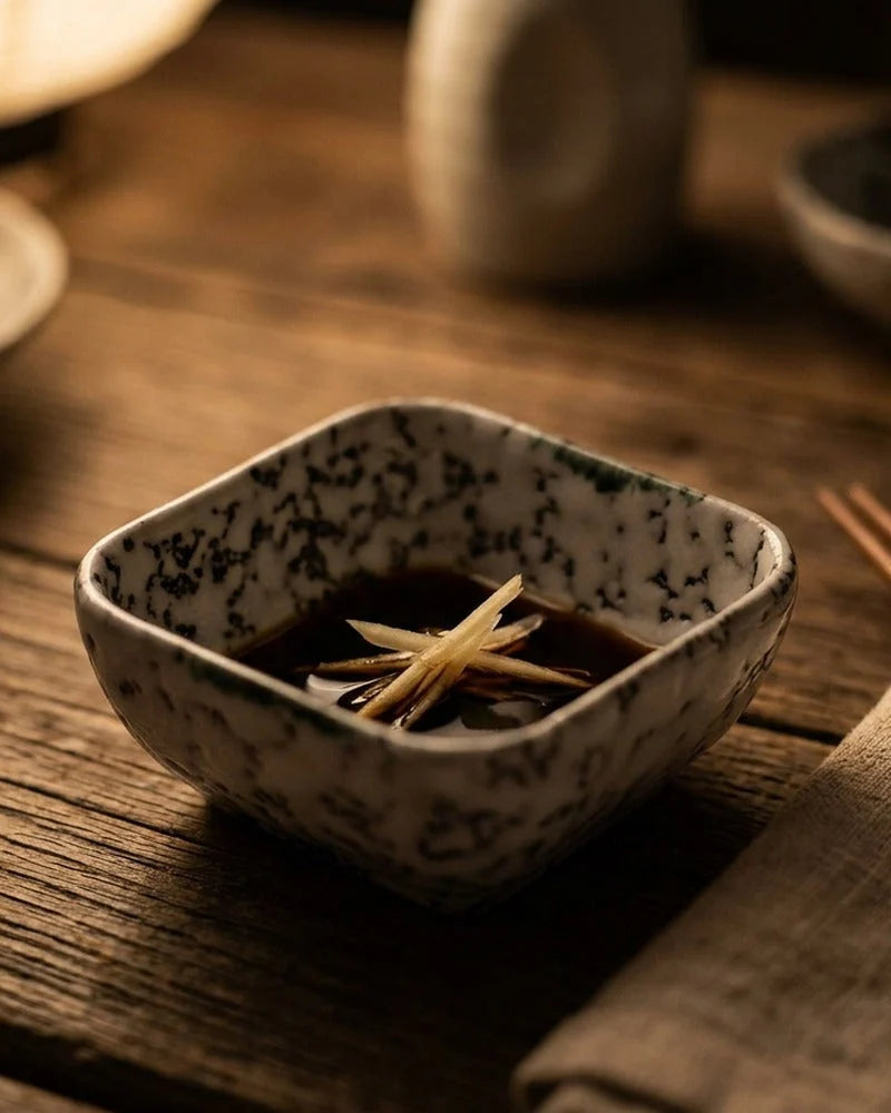 Japanese Amane Ceramic Sauce Bowl - alternate angle from Japanese Kitchen Supply