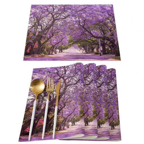 Japanese Aoi Table Mats Set Polyester Table Mat - F from Japanese Kitchen Supply